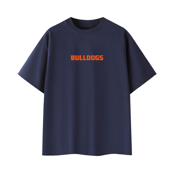 Bulldogs Tee — orange print